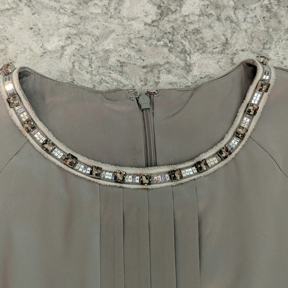 Tory Burch Embellished Silk Top - Picture 2 of 7